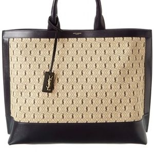 Authentic YSL Cabas Monogram Canvas & Leather tote
